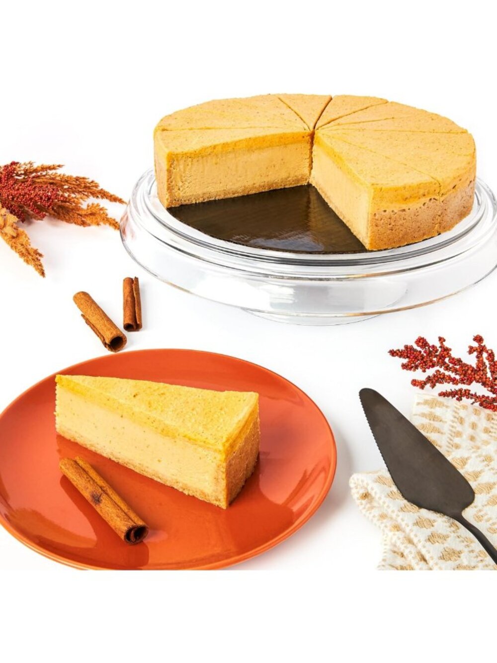 Creamy Pumpkin Cheesecake – Classic Bakery Dessert, Perfect Gift for Any